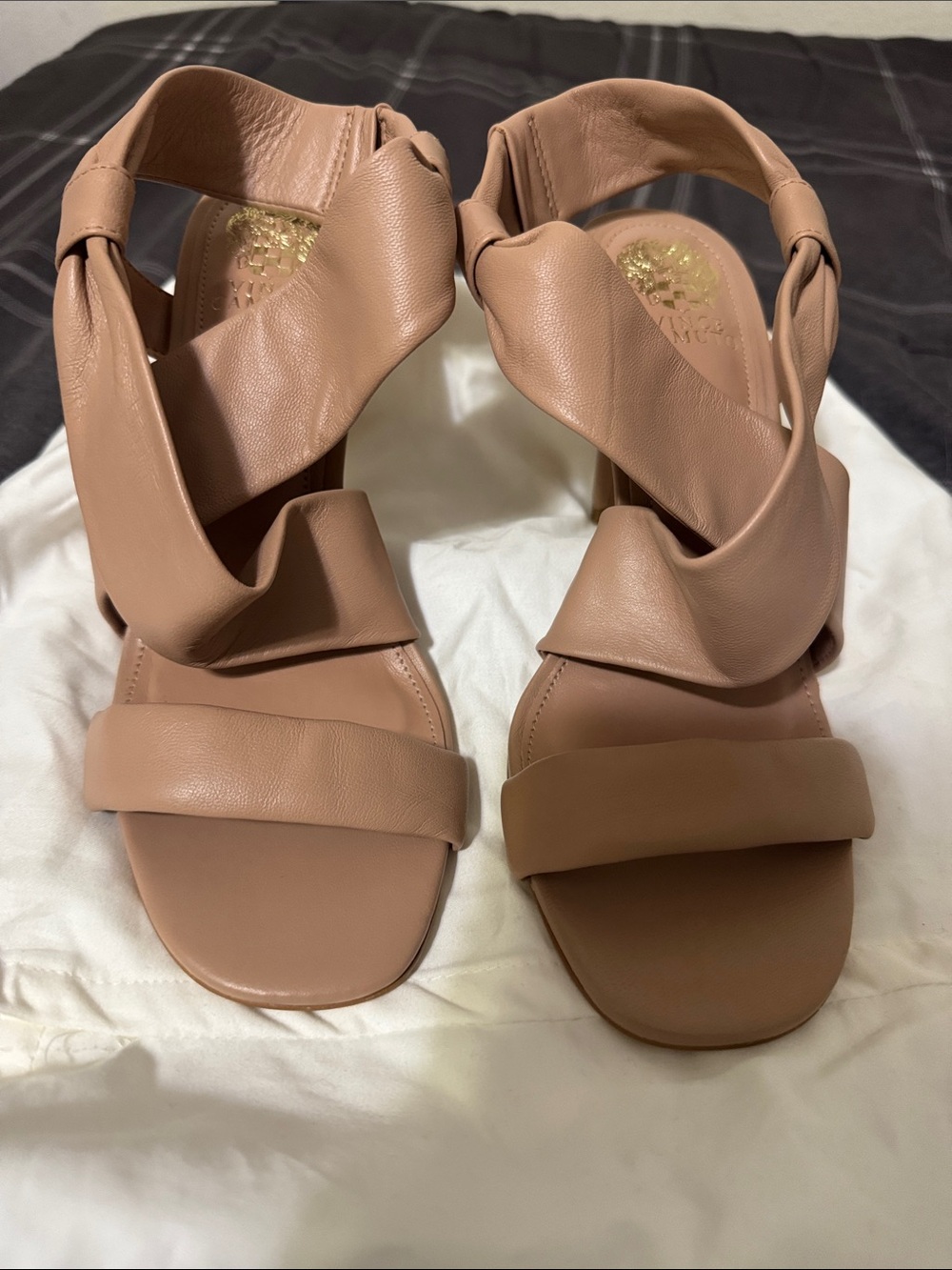 Vince Camuto Blush Twisted Strap Heeled Sandals